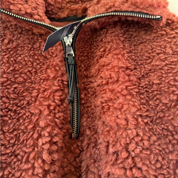 Abercrombie fitch cinched drama curly half-zip M paprika red - Picture 7 of 7